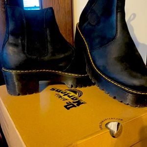 Black platform style Dr.Martens AirWair.